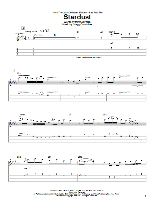 Learn to play Les Paul Stardust sheet music for Guitar Tab in minutes. Price: 7.8900$ Les Paul Stardust sheet music notes and chords arranged for Guitar Tab