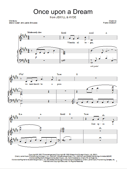 Leslie Bricusse Once Upon A Dream sheet music notes and chords. Download Printable PDF.