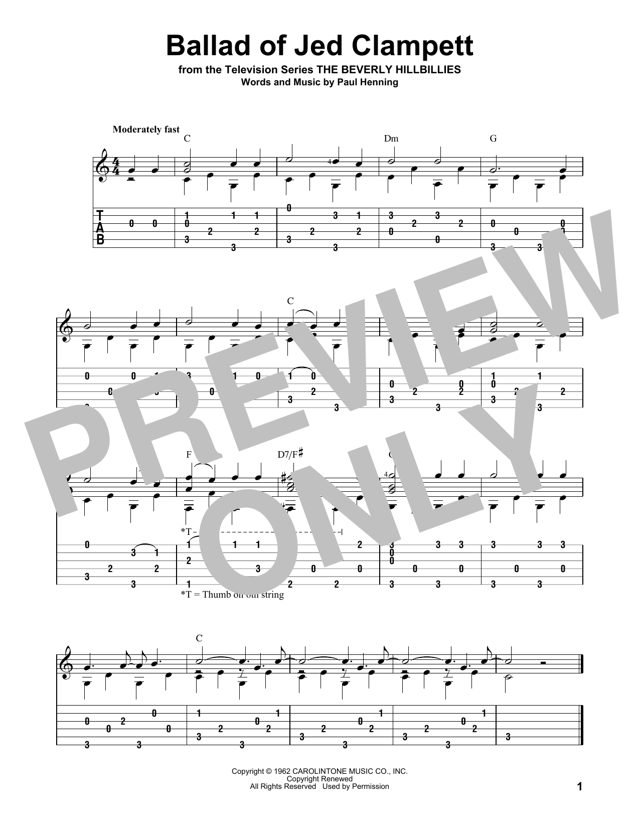 Learn to play Lester Flatt & Earl Scruggs Ballad Of Jed Clampett (from The Beverly Hillbillies) (arr. David Hamburger) sheet music for Solo Guitar in minutes. Price: 7.8900$ Lester Flatt & Earl Scruggs Ballad Of Jed Clampett (from The Beverly Hillbillies) (arr. David Hamburger) sheet music notes and chords arranged for Solo Guitar