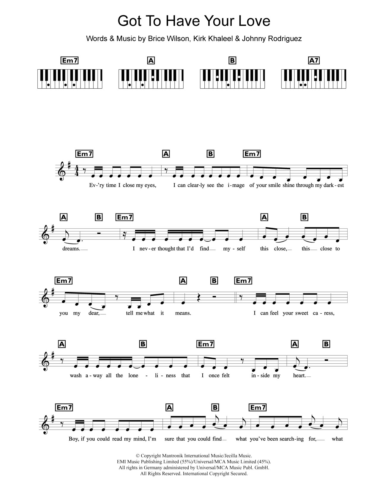 Learn to play Liberty X Got To Have Your Love sheet music for Piano Chords/Lyrics in minutes. Price: 4.4900$ Liberty X Got To Have Your Love sheet music notes and chords arranged for Piano Chords/Lyrics