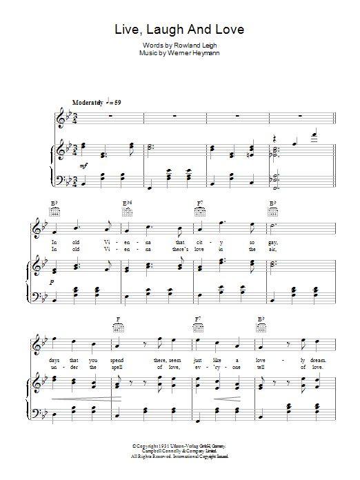 Learn to play Liddell Peddieson Live, Laugh And Love sheet music for Piano, Vocal & Guitar Chords in minutes. Price: 7.8900$ Liddell Peddieson Live, Laugh And Love sheet music notes and chords arranged for Piano, Vocal & Guitar Chords