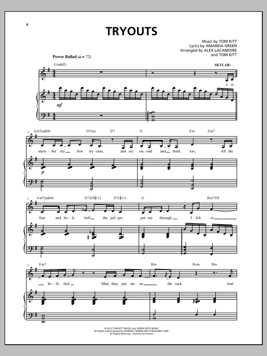 Learn to play Lin-Manuel Miranda Tryouts (from Bring It On: The Musical) sheet music for Piano & Vocal in minutes. Price: 7.8900$ Lin-Manuel Miranda Tryouts (from Bring It On: The Musical) sheet music notes and chords arranged for Piano & Vocal