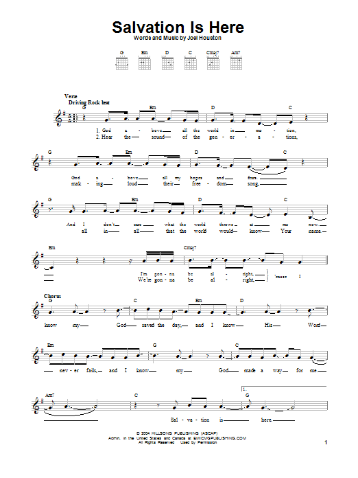 Lincoln Brewster Salvation Is Here sheet music notes and chords. Download Printable PDF.