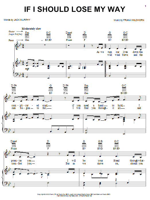 Learn to play Linda Eder If I Should Lose My Way sheet music for Piano, Vocal & Guitar Chords (Right-Hand Melody) in minutes. Price: 7.8900$ Linda Eder If I Should Lose My Way sheet music notes and chords arranged for Piano, Vocal & Guitar Chords (Right-Hand Melody)