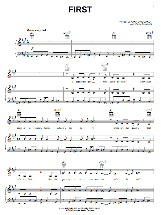 Learn to play Lindsay Lohan First sheet music for Piano, Vocal & Guitar Chords (Right-Hand Melody) in minutes. Price: 7.8900$ Lindsay Lohan First sheet music notes and chords arranged for Piano, Vocal & Guitar Chords (Right-Hand Melody)