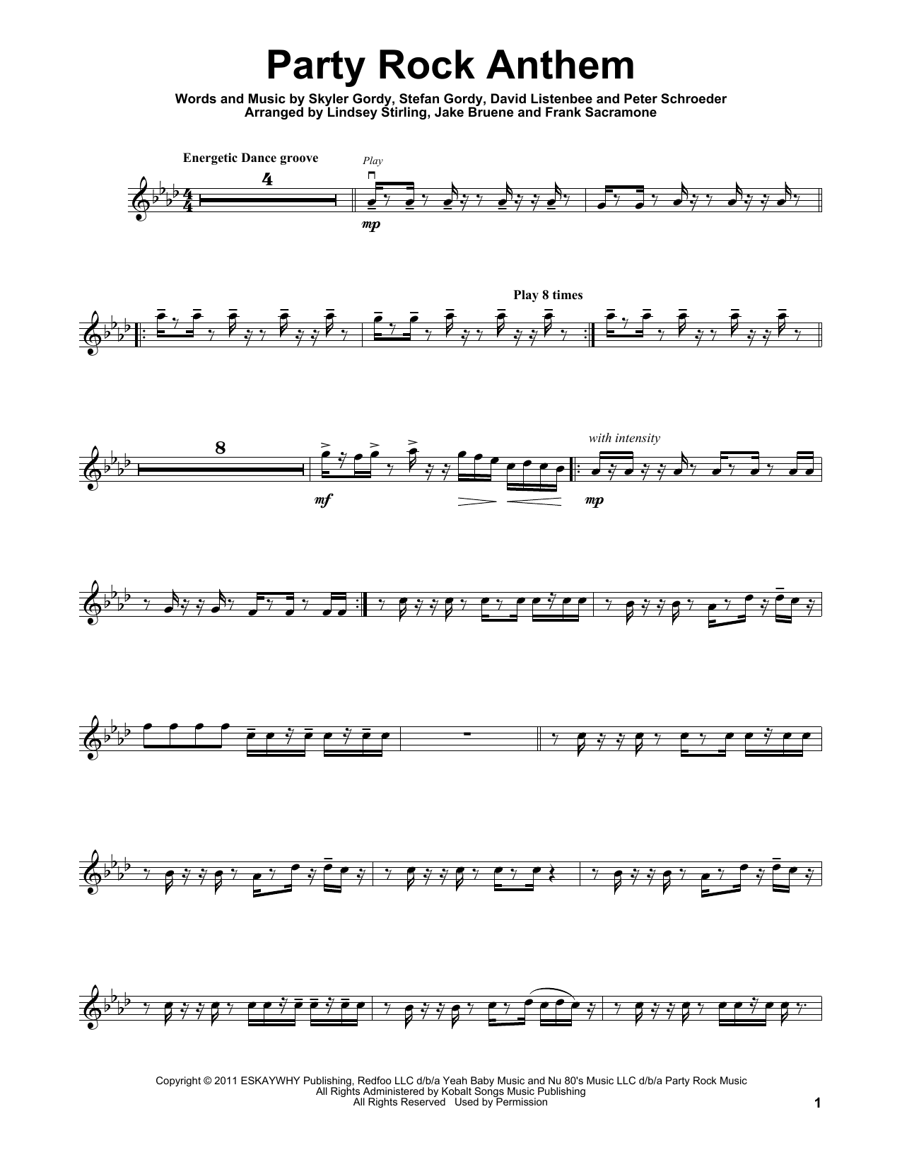 Learn to play Lindsey Stirling Party Rock Anthem sheet music for Violin Solo in minutes. Price: 6.9900$ Lindsey Stirling Party Rock Anthem sheet music notes and chords arranged for Violin Solo