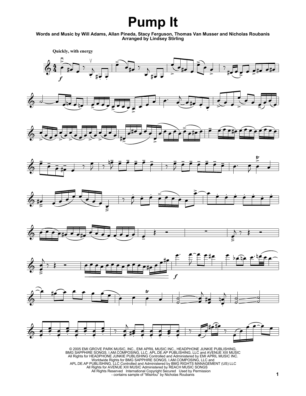 Learn to play Lindsey Stirling Pump It sheet music for Violin Solo in minutes. Price: 6.9900$ Lindsey Stirling Pump It sheet music notes and chords arranged for Violin Solo