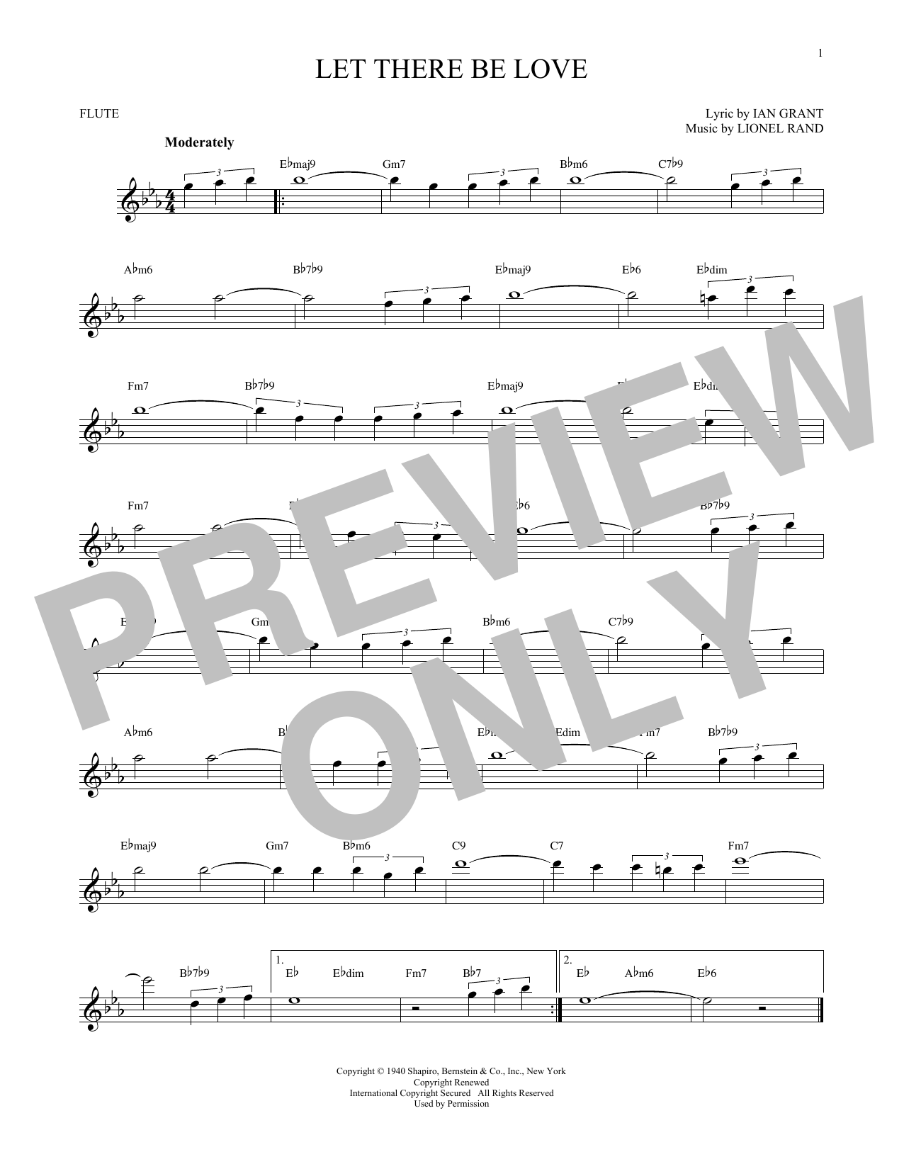 Lionel Rand Let There Be Love sheet music notes and chords. Download Printable PDF.