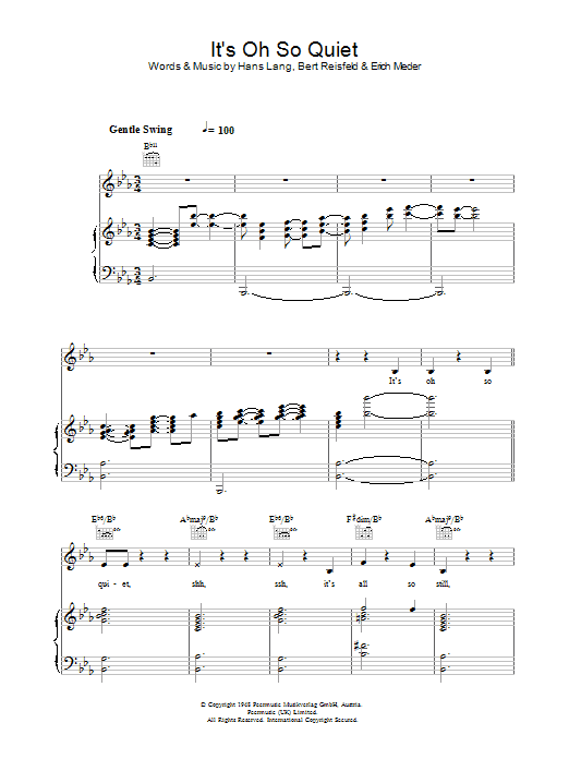 Lisa Ekdahl It's Oh So Quiet sheet music notes and chords. Download Printable PDF.