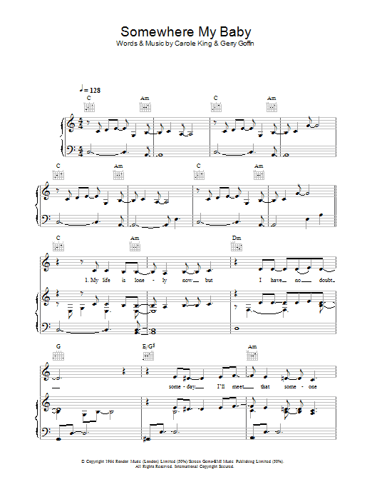 Learn to play Lisa Stansfield Somewhere My Baby Waits For Me sheet music for Piano, Vocal & Guitar Chords in minutes. Price: 7.8900$ Lisa Stansfield Somewhere My Baby Waits For Me sheet music notes and chords arranged for Piano, Vocal & Guitar Chords