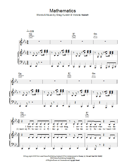Learn to play Little Boots Mathematics sheet music for Piano, Vocal & Guitar Chords in minutes. Price: 7.8900$ Little Boots Mathematics sheet music notes and chords arranged for Piano, Vocal & Guitar Chords