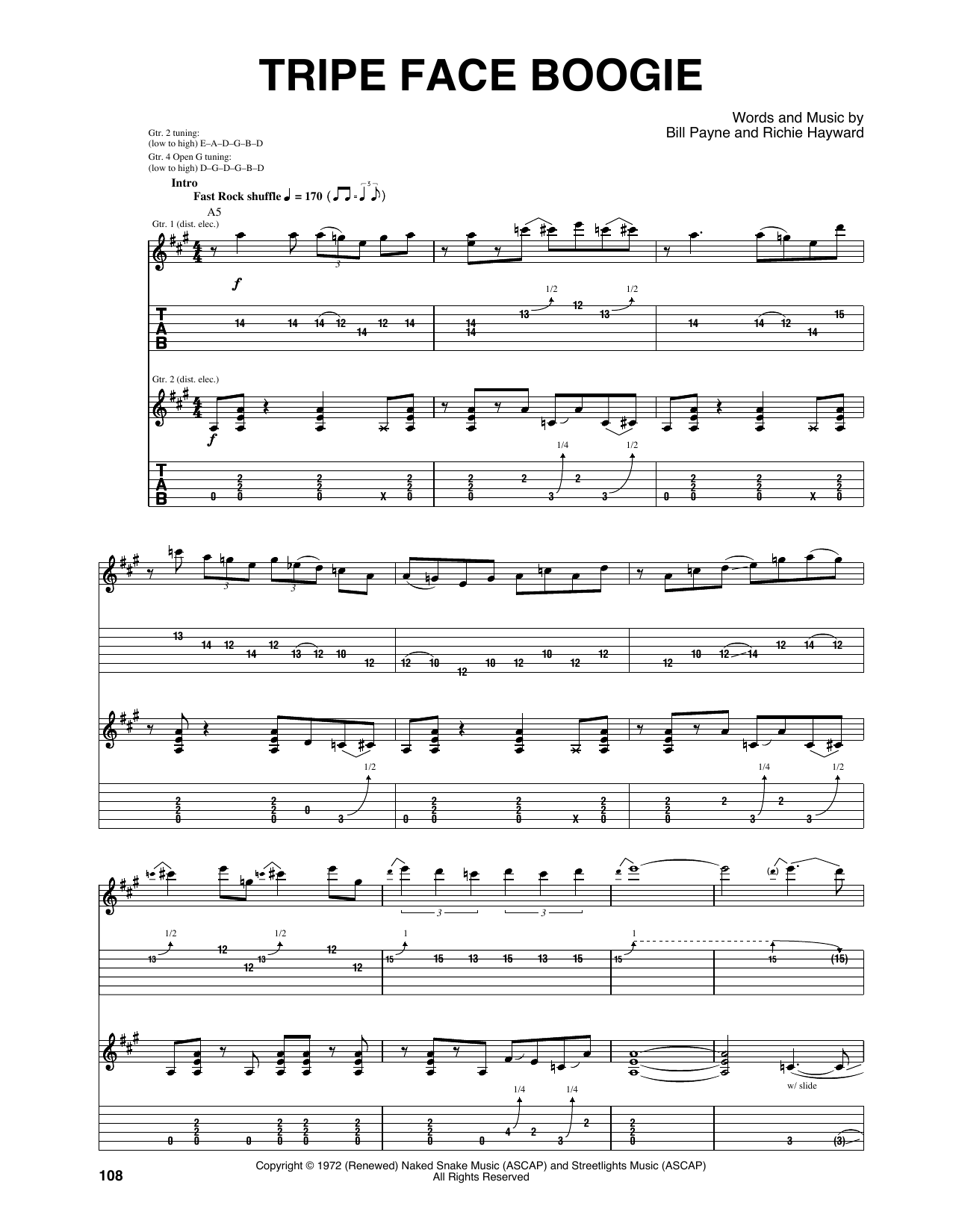 Learn to play Little Feat Tripe Face Boogie sheet music for Guitar Tab in minutes. Price: 7.8900$ Little Feat Tripe Face Boogie sheet music notes and chords arranged for Guitar Tab