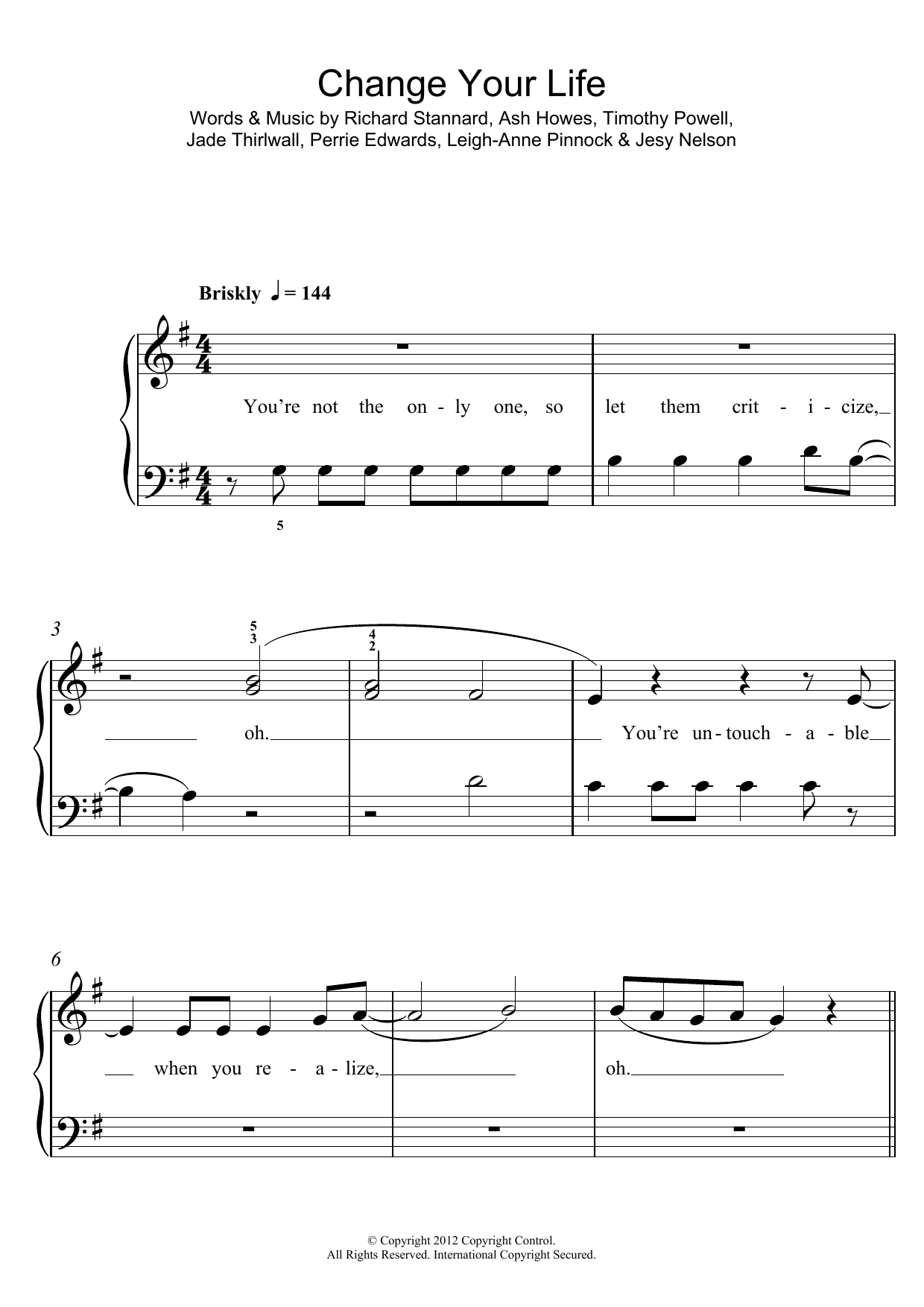 Little Mix Change Your Life sheet music notes and chords. Download Printable PDF.