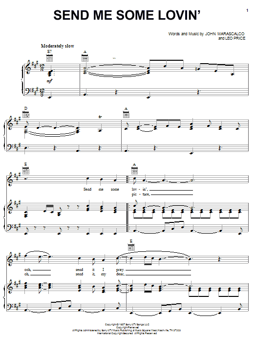 Little Richard Send Me Some Lovin' sheet music notes and chords arranged for Easy Piano