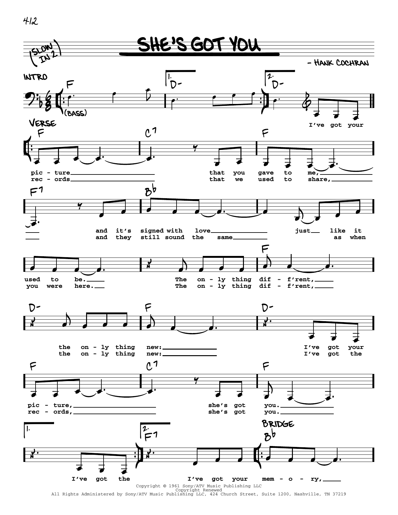 Learn to play Loretta Lynn She's Got You sheet music for Real Book – Melody, Lyrics & Chords in minutes. Price: 5.9900$ Loretta Lynn She's Got You sheet music notes and chords arranged for Real Book – Melody, Lyrics & Chords