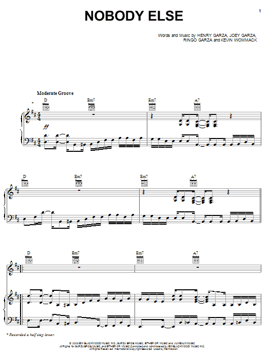 Learn to play Los Lonely Boys Nobody Else sheet music for Guitar Tab in minutes. Price: 7.8900$ Los Lonely Boys Nobody Else sheet music notes and chords arranged for Guitar Tab