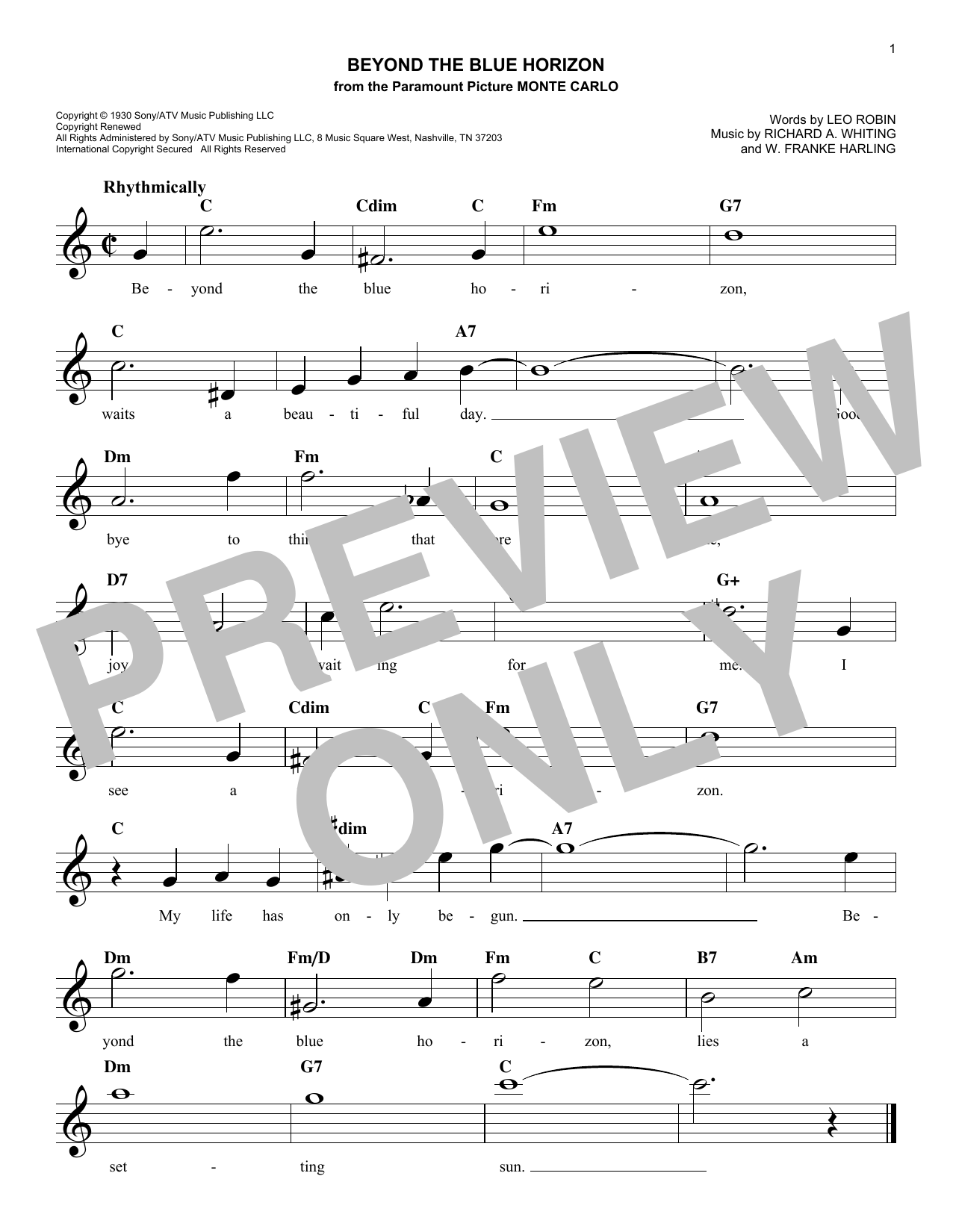 Lou Christie Beyond The Blue Horizon sheet music notes and chords. Download Printable PDF.