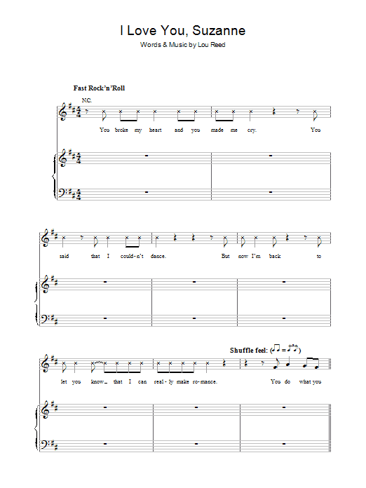 Learn to play Lou Reed I Love You, Suzanne sheet music for Violin Solo in minutes. Price: 6.9900$ Lou Reed I Love You, Suzanne sheet music notes and chords arranged for Violin Solo