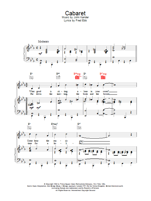 Louis Armstrong Cabaret sheet music notes and chords. Download Printable PDF.