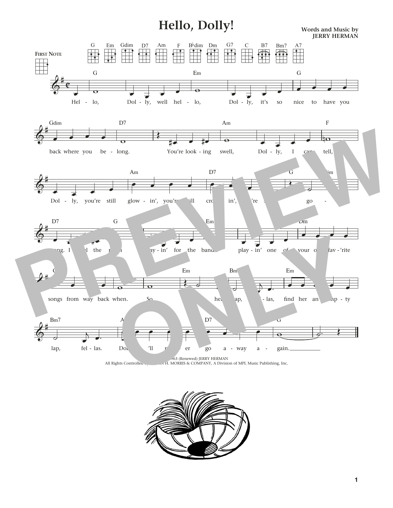 Learn to play Louis Armstrong Hello, Dolly! (from The Daily Ukulele) (arr. Liz and Jim Beloff) sheet music for Ukulele in minutes. Price: 5.9900$ Louis Armstrong Hello, Dolly! (from The Daily Ukulele) (arr. Liz and Jim Beloff) sheet music notes and chords arranged for Ukulele