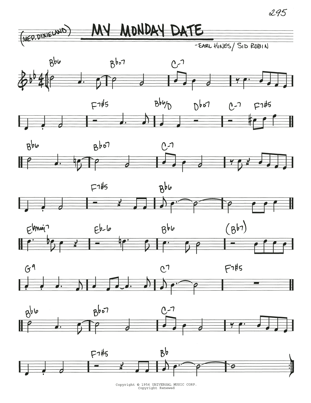 Learn to play Louis Armstrong My Monday Date sheet music for Real Book – Melody & Chords in minutes. Price: 5.9900$ Louis Armstrong My Monday Date sheet music notes and chords arranged for Real Book – Melody & Chords