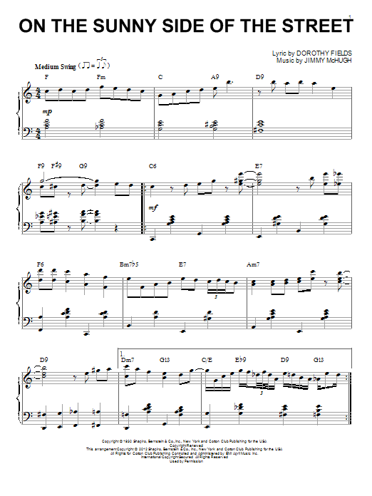 Learn to play Louis Armstrong On The Sunny Side Of The Street (arr. Brent Edstrom) sheet music for Piano Solo in minutes. Price: 7.8900$ Louis Armstrong On The Sunny Side Of The Street (arr. Brent Edstrom) sheet music notes and chords arranged for Piano Solo