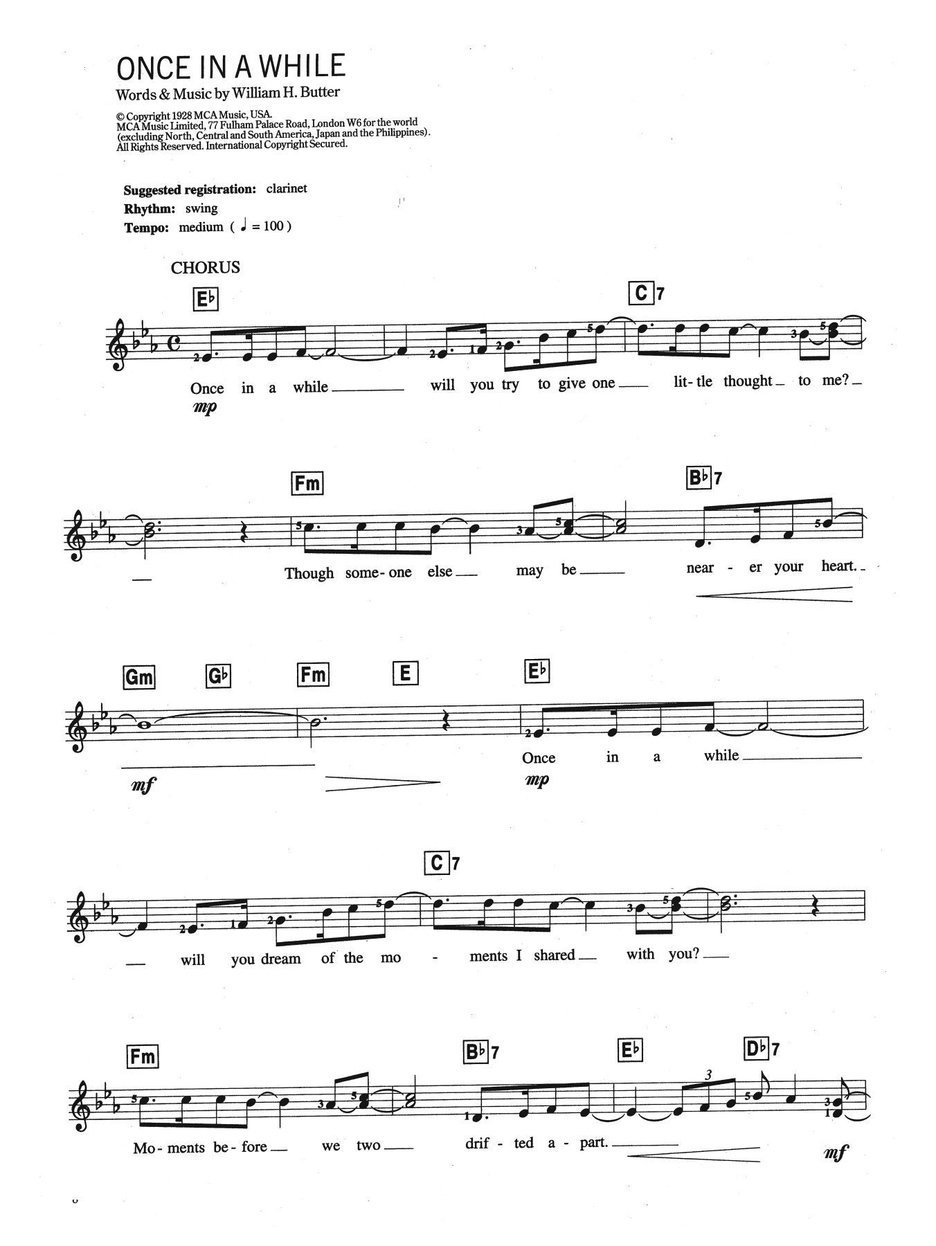 Learn to play Louis Armstrong Once In A While sheet music for Piano Chords/Lyrics in minutes. Price: 3.9900$ Louis Armstrong Once In A While sheet music notes and chords arranged for Piano Chords/Lyrics