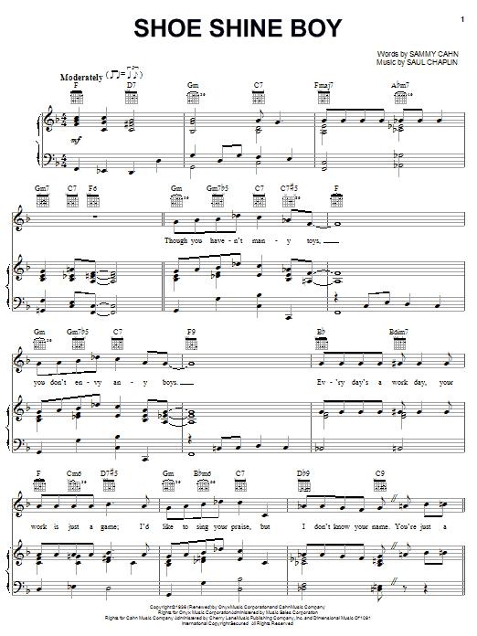 Learn to play Louis Armstrong Shoe Shine Boy sheet music for Piano, Vocal & Guitar Chords (Right-Hand Melody) in minutes. Price: 7.8900$ Louis Armstrong Shoe Shine Boy sheet music notes and chords arranged for Piano, Vocal & Guitar Chords (Right-Hand Melody)
