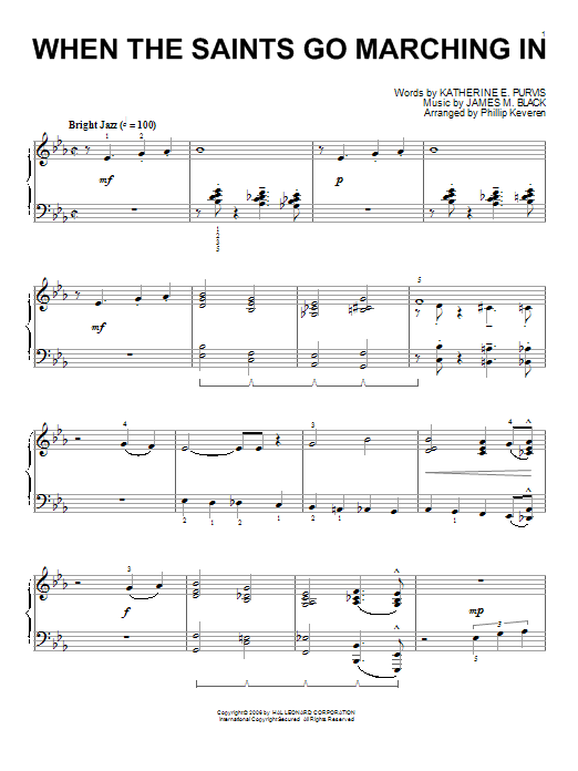 Louis Armstrong When The Saints Go Marching In sheet music notes and chords. Download Printable PDF.