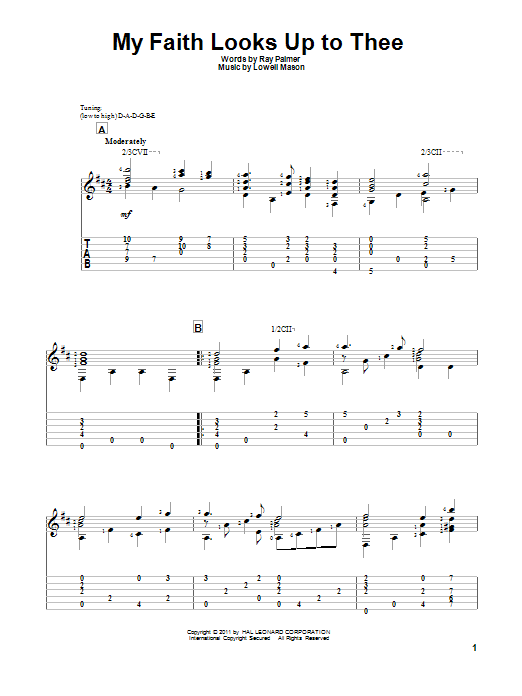 Lowell Mason My Faith Looks Up To Thee sheet music notes and chords. Download Printable PDF.