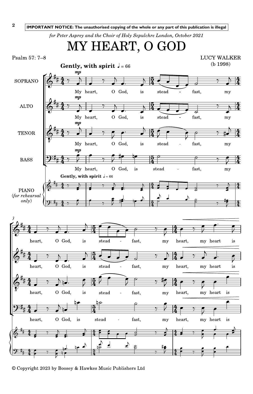 Learn to play Lucy Walker My Heart, O God sheet music for Choir in minutes. Price: 3.9900$ Lucy Walker My Heart, O God sheet music notes and chords arranged for Choir
