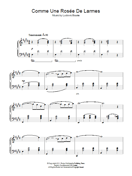 Ludovic Bource Comme Une Rosée De Larmes (from The Artist) sheet music notes and chords. Download Printable PDF.