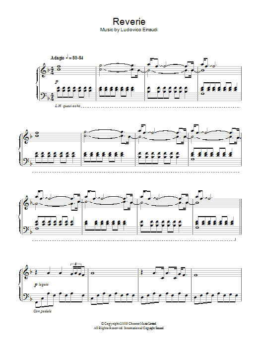 Ludovico Einaudi Reverie sheet music notes and chords. Download Printable PDF.