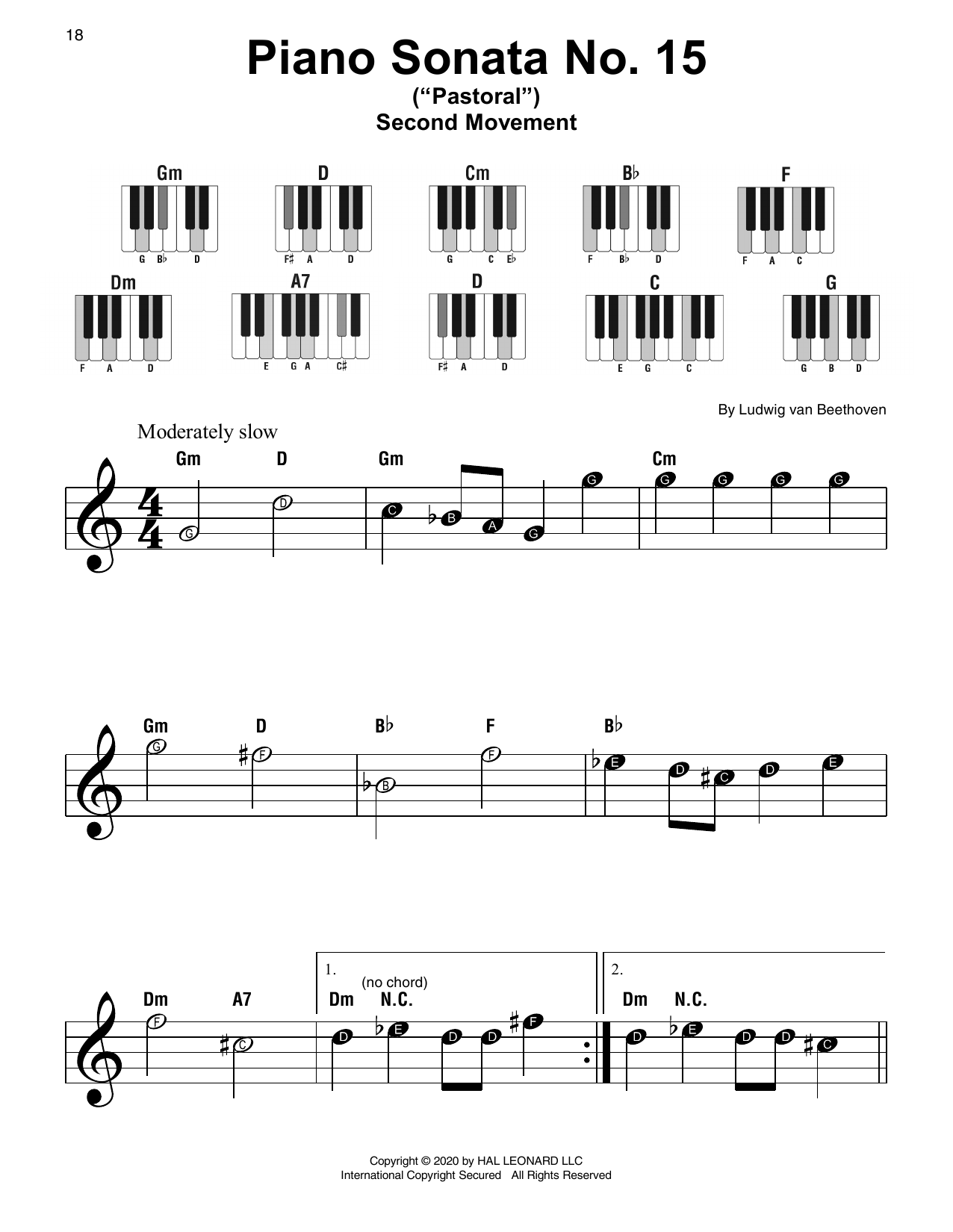 Learn to play Ludwig van Beethoven Piano Sonata No. 15 In D Major, Op. 28 ( Ludwig van Beethoven Piano Sonata No. 15 In D Major, Op. 28 (