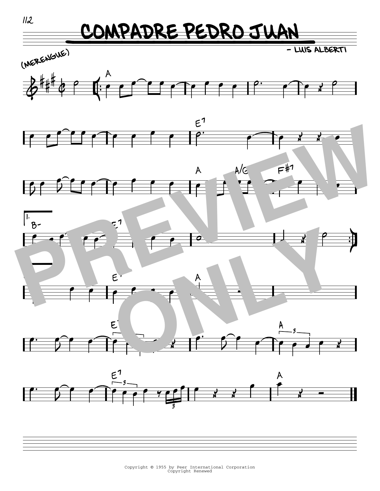 Learn to play Luis Alberti Compadre Pedro Juan sheet music for Real Book – Melody & Chords in minutes. Price: 5.9900$ Luis Alberti Compadre Pedro Juan sheet music notes and chords arranged for Real Book – Melody & Chords