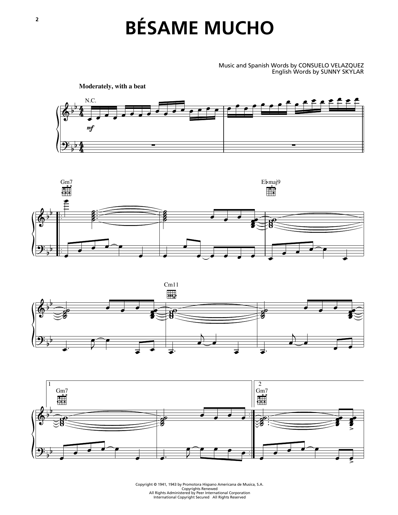 Luis Miguel Bésame Mucho (Kiss Me Much) sheet music notes and chords. Download Printable PDF.