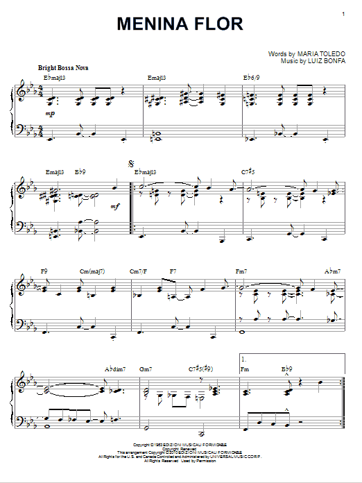 Luiz Bonfa Menina Flor [Jazz version] (arr. Brent Edstrom) sheet music notes and chords. Download Printable PDF.