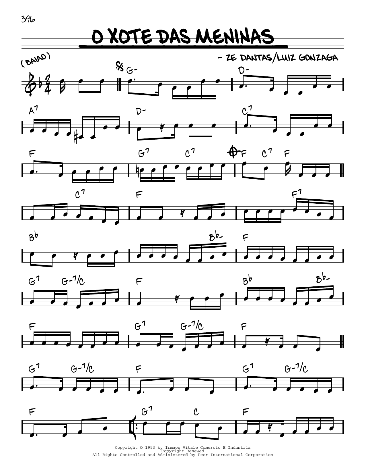 Learn to play Luiz Gonzaga O Xote Das Meninas sheet music for Real Book – Melody & Chords in minutes. Price: 5.9900$ Luiz Gonzaga O Xote Das Meninas sheet music notes and chords arranged for Real Book – Melody & Chords