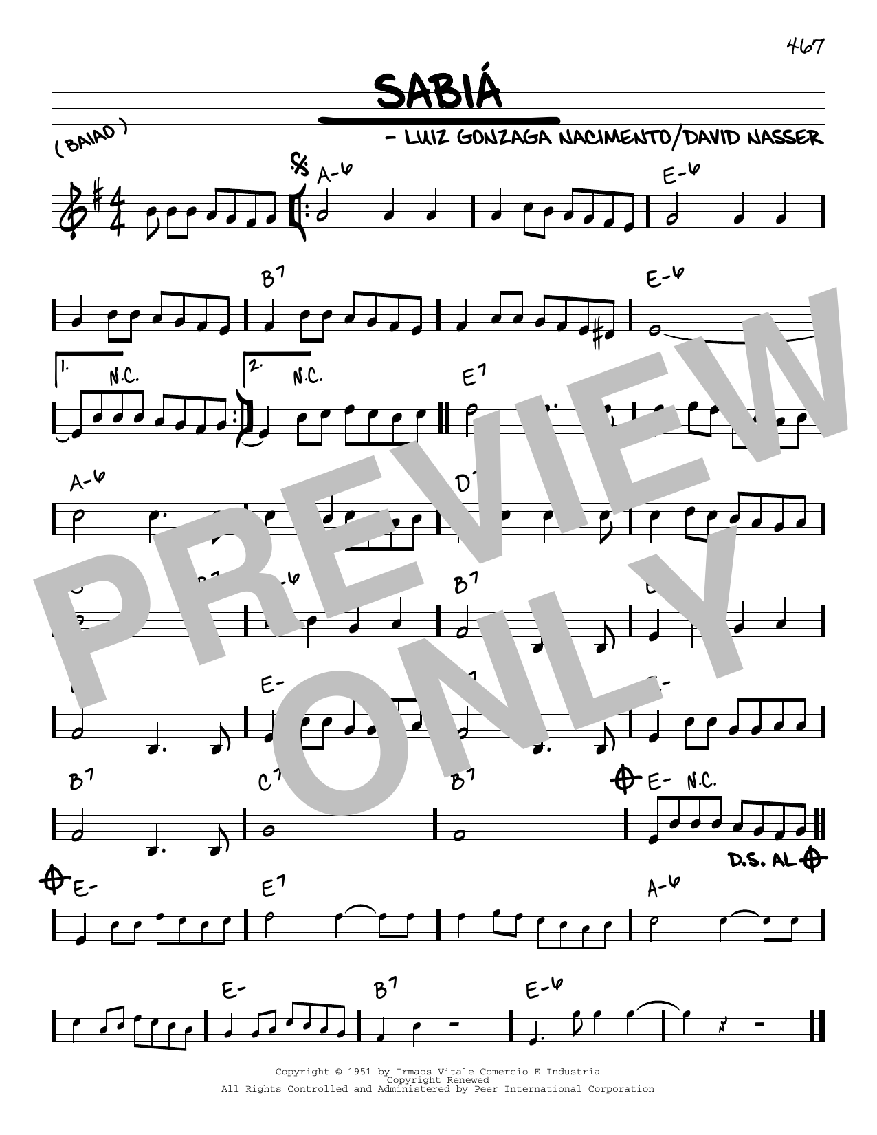 Learn to play Luiz Gonzaga Sabia sheet music for Real Book – Melody & Chords in minutes. Price: 5.9900$ Luiz Gonzaga Sabia sheet music notes and chords arranged for Real Book – Melody & Chords