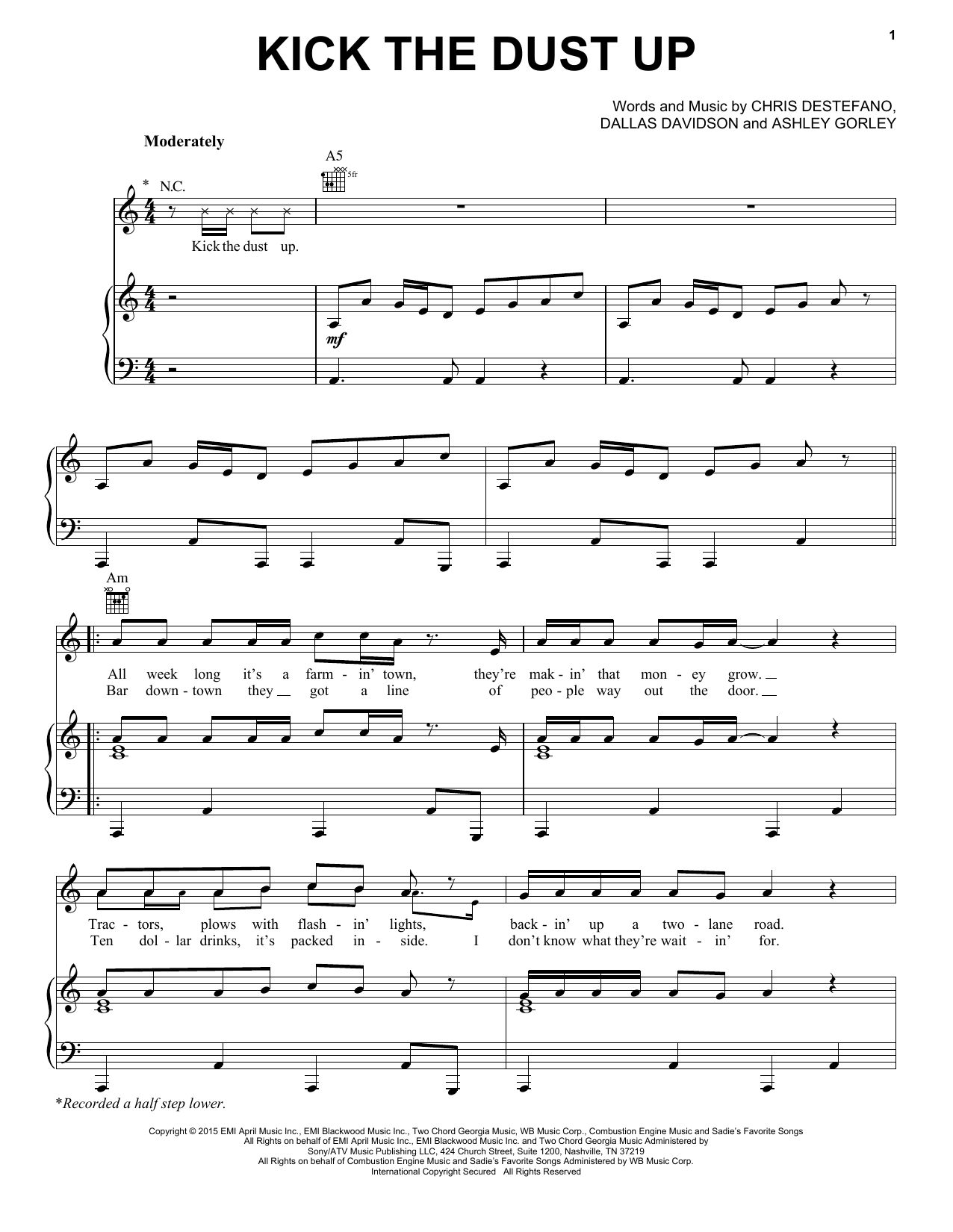 Learn to play Luke Bryan Kick The Dust Up sheet music for Piano, Vocal & Guitar Chords (Right-Hand Melody) in minutes. Price: 7.8900$ Luke Bryan Kick The Dust Up sheet music notes and chords arranged for Piano, Vocal & Guitar Chords (Right-Hand Melody)