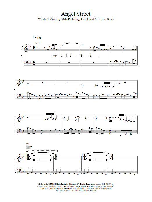 M People Angel Street sheet music notes and chords arranged for Piano, Vocal & Guitar Chords