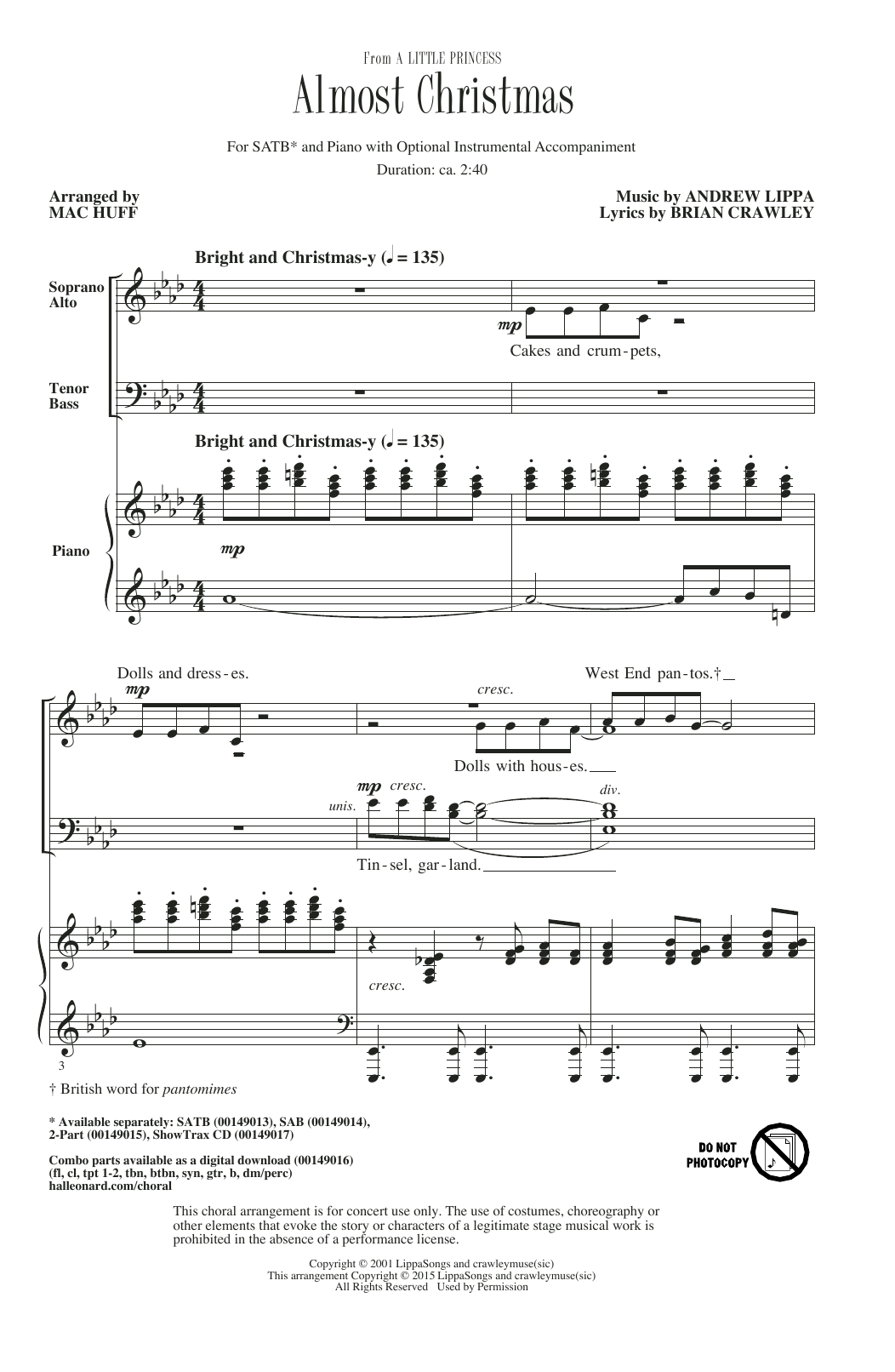 Mac Huff Almost Christmas sheet music notes and chords. Download Printable PDF.