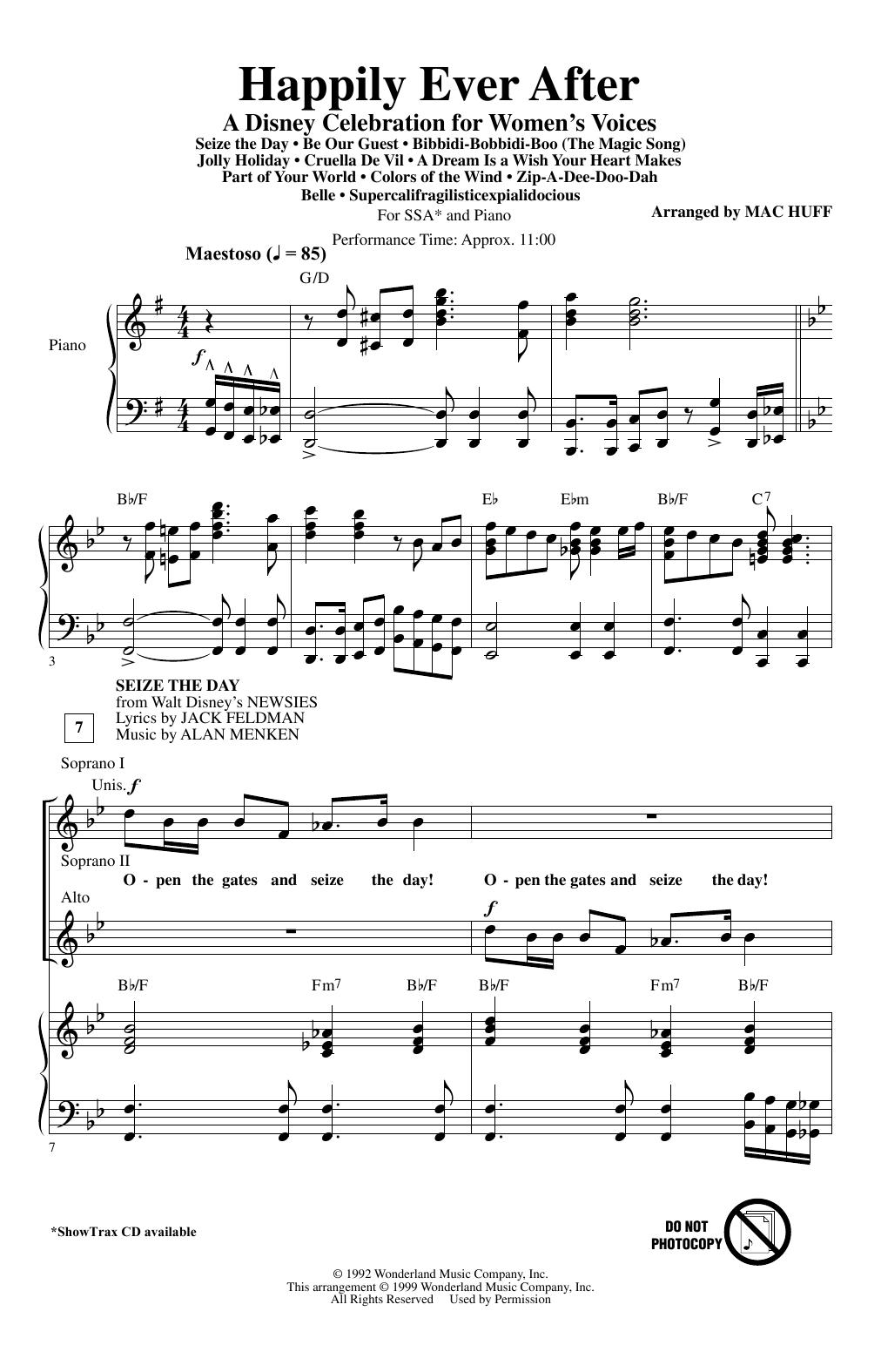 Learn to play Mac Huff Happily Ever After - A Disney Celebration for Women's Voices (Medley) sheet music for SSA Choir in minutes. Price: 3.9900$ Mac Huff Happily Ever After - A Disney Celebration for Women's Voices (Medley) sheet music notes and chords arranged for SSA Choir