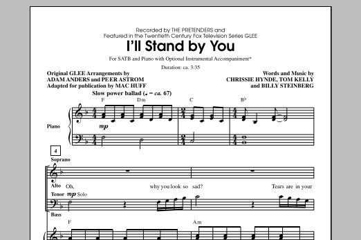 Glee Cast I'll Stand By You (arr. Mac Huff) sheet music notes and chords. Download Printable PDF.