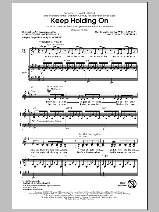 Learn to play Mac Huff Keep Holding On sheet music for SSA Choir in minutes. Price: 3.9900$ Mac Huff Keep Holding On sheet music notes and chords arranged for SSA Choir