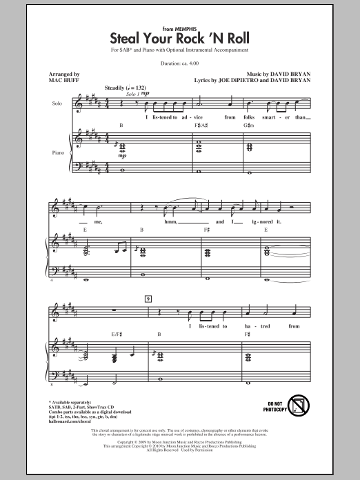 Mac Huff Steal Your Rock 'N Roll sheet music notes and chords. Download Printable PDF.