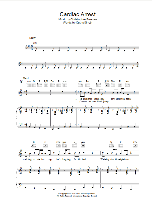 Learn to play Madness Cardiac Arrest sheet music for Piano, Vocal & Guitar Chords in minutes. Price: 7.8900$ Madness Cardiac Arrest sheet music notes and chords arranged for Piano, Vocal & Guitar Chords
