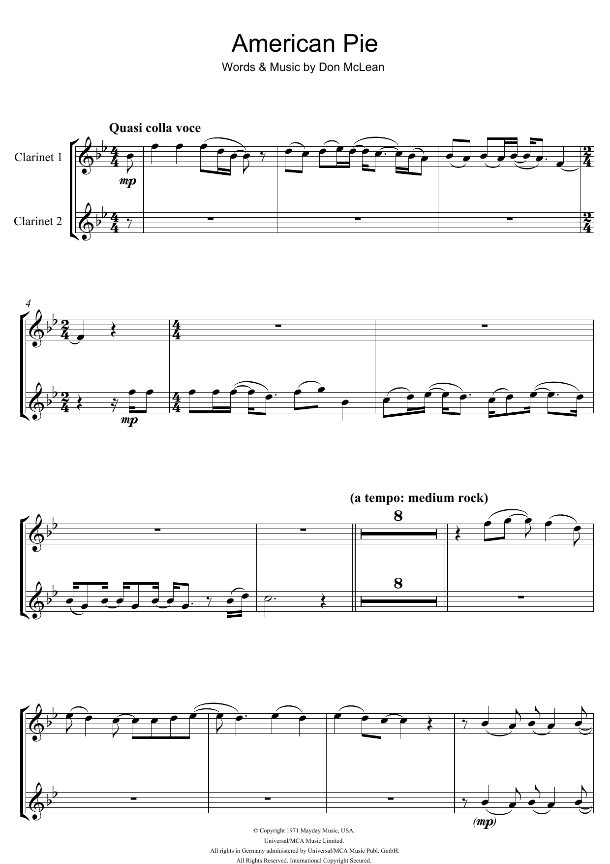 Madonna American Pie sheet music notes and chords. Download Printable PDF.