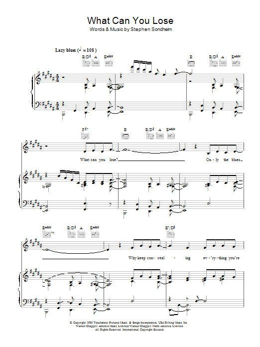 Bill Bottrell What Can You Lose? sheet music notes and chords. Download Printable PDF.