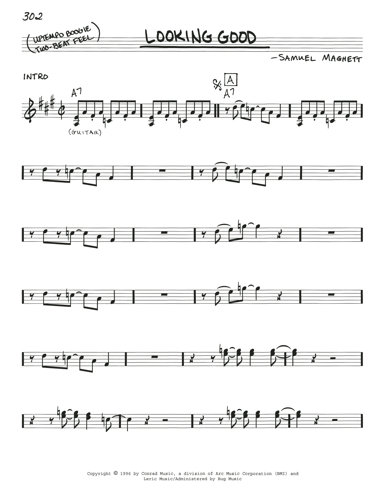 Magic Sam Looking Good sheet music notes and chords arranged for Real Book – Melody, Lyrics & Chords